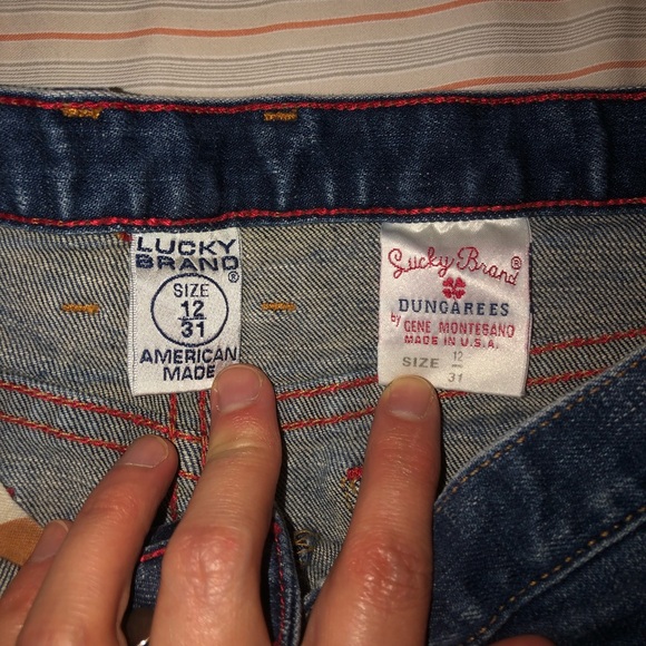 Lucky Brand Distressed Jean Mini Skirt, 12/31 - Picture 2 of 3